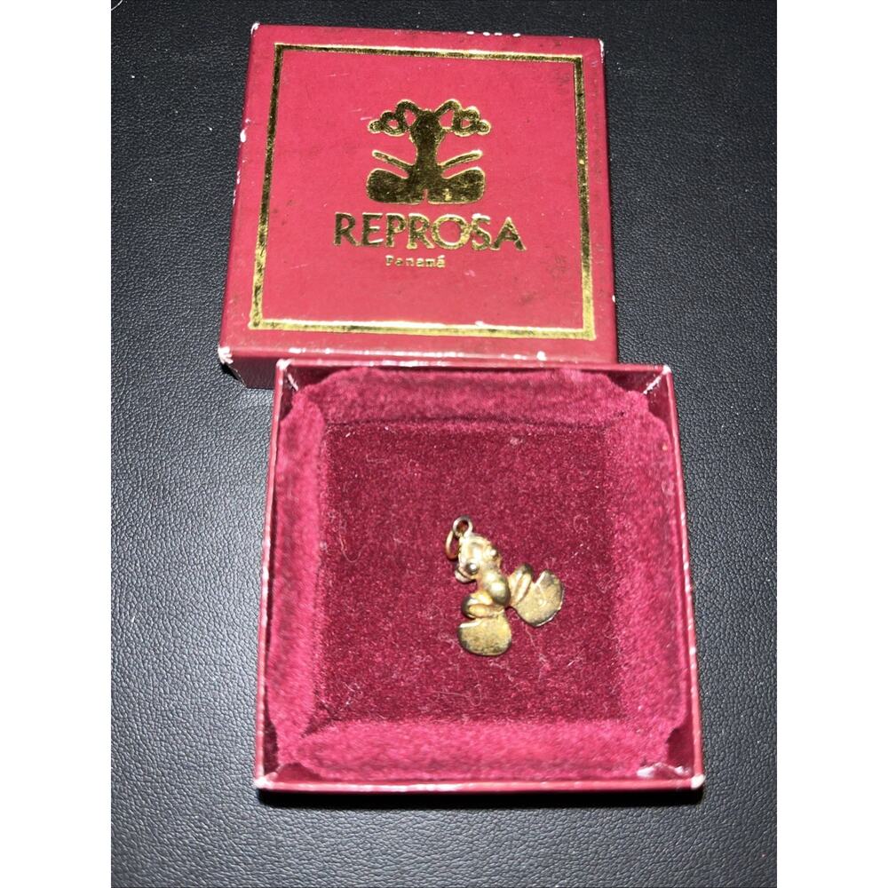 Vintage Reprosa Panama Frog Charm